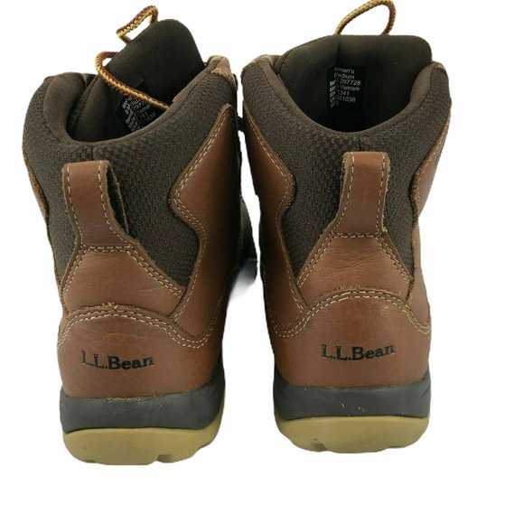 LL Bean Hiking Outdoor Leather Boots Brown Duck Boots Women's 8 Medium - Picture 6 of 11